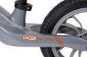 Rowerek biegowy dla dwulatka RACER z ramą magnezową, lekki 3,7 kg szary