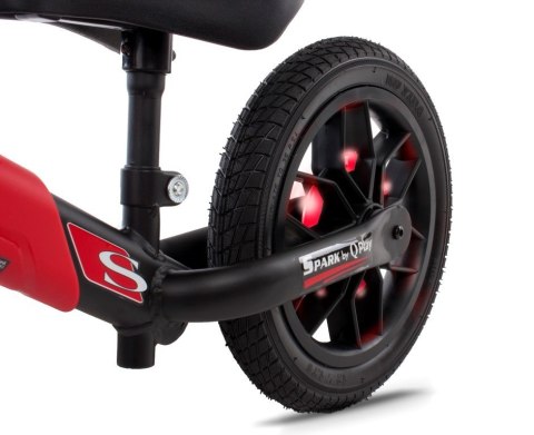 Rowerek biegowy SPARK czerwony z kołami LED