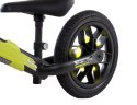 Rowerek biegowy SPARK zielony z kołami LED
