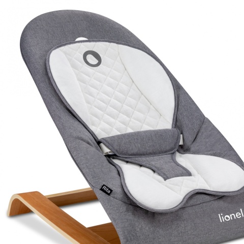 RITA Lionelo składany bujaczek leżaczek do 9kg - Stone Grey