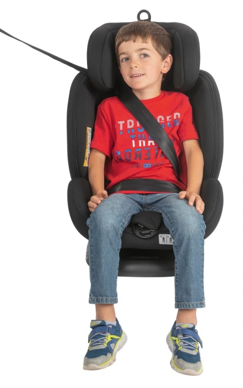 Seat4Fix Air Chicco grupa 0 + / 1/2/3 (0–36 kg) tyłem do 18 kg obrotowy fotelik samochodowy - BLACK