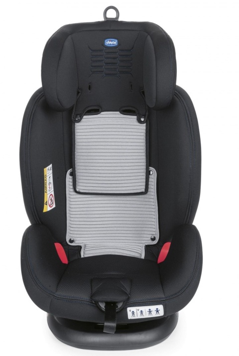 Seat4Fix Air Chicco grupa 0 + / 1/2/3 (0–36 kg) tyłem do 18 kg obrotowy fotelik samochodowy - BLACK