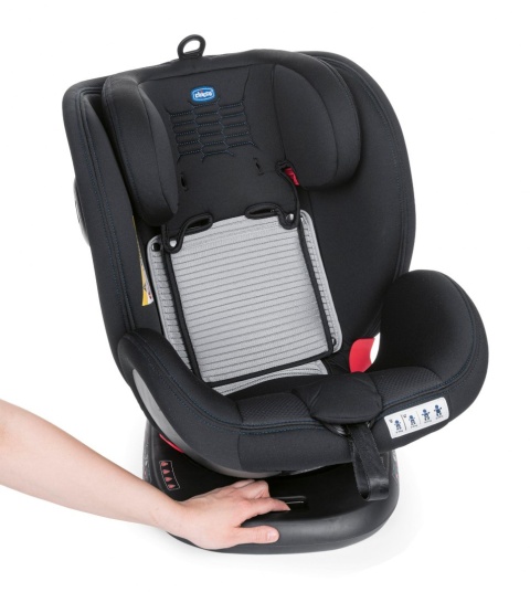 Seat4Fix Air Chicco grupa 0 + / 1/2/3 (0–36 kg) tyłem do 18 kg obrotowy fotelik samochodowy - BLACK
