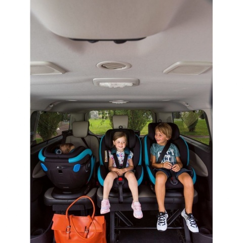 Seat4Fix Chicco + BebeCare Gratis - grupa 0 + / 1/2/3 (0–36 kg) tyłem do 18 kg obrotowy fotelik samochodowy - INDIA INK