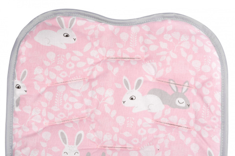 Sensillo Wkładka Deluxe Minky do wózka - ZAJĄCZKI RÓŻOWE