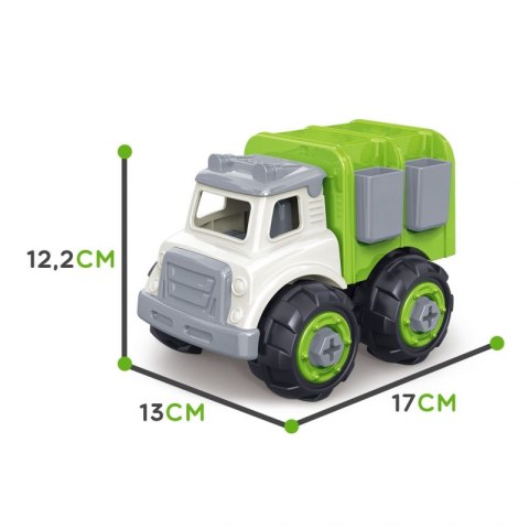 WOOPIE Zestaw Konstrukcyjny Majsterkowicza Montaż Samochodu Sanitarnego Ciężarówka Kask Śrubokręt AKC.