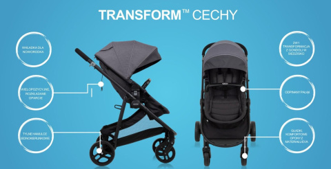 TRANSFORM 2w1 GRACO Wózek wielofunkcyjny - Slate