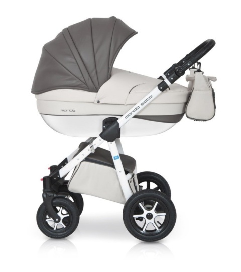 Expander MONDO Ecco 4w1 wózek wielofunkcyjny tapicerka z Eko Skóry + Fotelik i Baza IsoFix