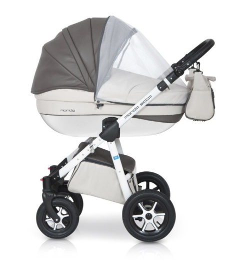 Expander MONDO Ecco 4w1 wózek wielofunkcyjny tapicerka z Eko Skóry + Fotelik i Baza IsoFix