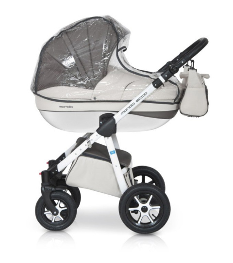 Expander MONDO Ecco 4w1 wózek wielofunkcyjny tapicerka z Eko Skóry + Fotelik i Baza IsoFix