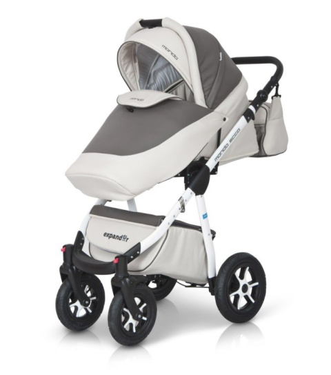 Expander MONDO Ecco 4w1 wózek wielofunkcyjny tapicerka z Eko Skóry + Fotelik i Baza IsoFix