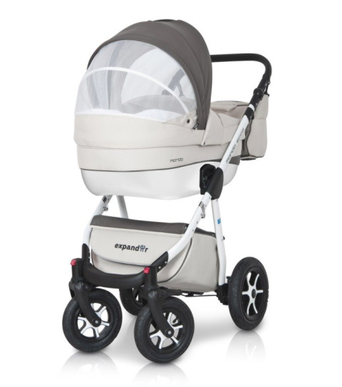Expander MONDO Ecco 4w1 wózek wielofunkcyjny tapicerka z Eko Skóry + Fotelik i Baza IsoFix
