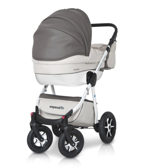 Expander MONDO Ecco 4w1 wózek wielofunkcyjny tapicerka z Eko Skóry + Fotelik i Baza IsoFix