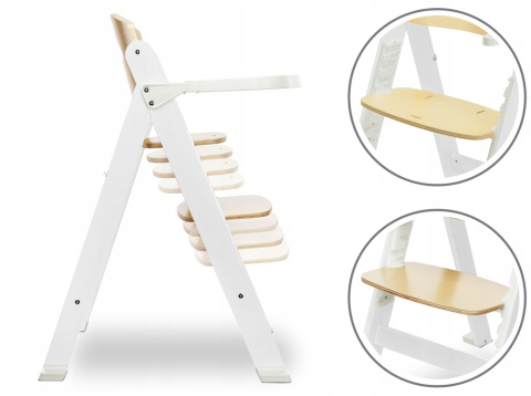 FLORIS Lionelo Drewniane krzesełko do karmienia - White