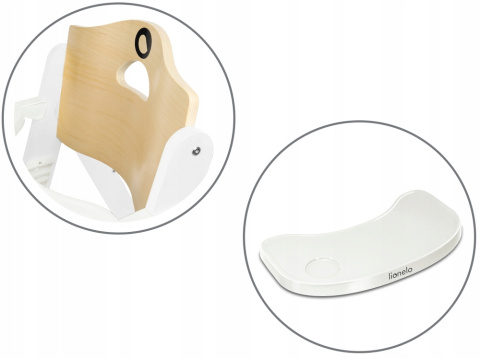 FLORIS Lionelo Drewniane krzesełko do karmienia - White