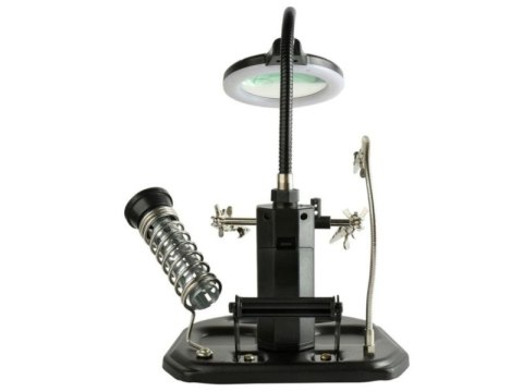 DUŻA Trzecia ręka, stacja, uchwyt do lutowania Lupa