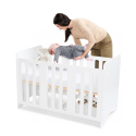 STELLO Kinderkraft Drewniane łóżeczko dziecięce 120x60 White