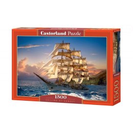 Puzzle sailing at sunset 1500