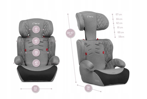 MoMi AXO Fotelik samochodowy 9-36 kg - Kropki