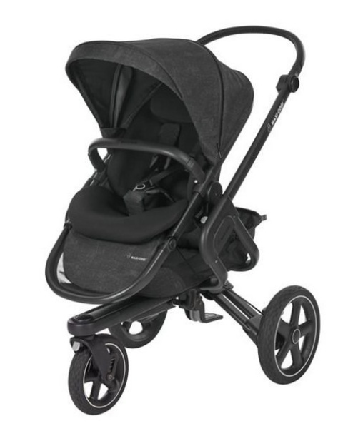 NOVA 3 wózek Maxi Cosi + CabrioFix za 1zł, składanie bez użycia rąk - wersja spacerowa - Nomad Black