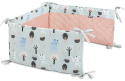Sensillo Ochraniacz do łóżeczka Plusz Karo - JELONKI dodatek do wyprawki dla niemowlaka