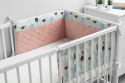 Sensillo Ochraniacz do łóżeczka Plusz Karo - JELONKI dodatek do wyprawki dla niemowlaka