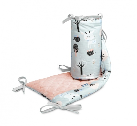 Sensillo Ochraniacz do łóżeczka Plusz Karo - JELONKI dodatek do wyprawki dla niemowlaka