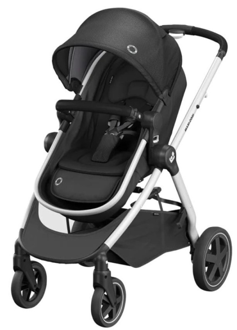 ZELIA 2 Maxi-Cosi 2w1 + CabrioFix za 1zł, wózek głęboko-spacerowy, można przekształcić gondolę w siedzisko spac. Essential Black