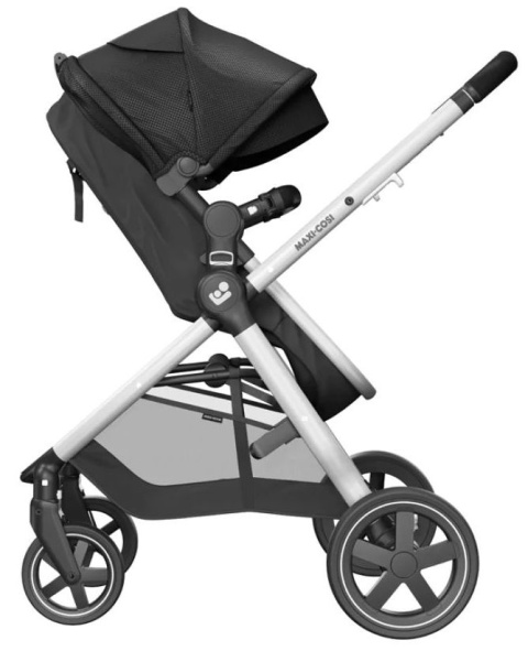 ZELIA 2 Maxi-Cosi 2w1 + CabrioFix za 1zł, wózek głęboko-spacerowy, można przekształcić gondolę w siedzisko spac. Essential Black