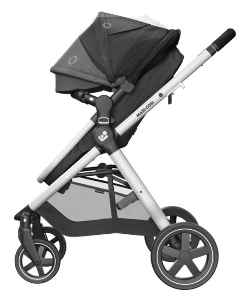 ZELIA 2 Maxi-Cosi 2w1 + CabrioFix za 1zł, wózek głęboko-spacerowy, można przekształcić gondolę w siedzisko spac. Essential Black