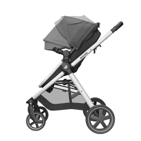 ZELIA Maxi-Cosi 2w1 + CabrioFix za 1zł, wózek głęboko-spacerowy, można przekształcić gondolę w siedzisko spac. - ESSENTIAL BLACK
