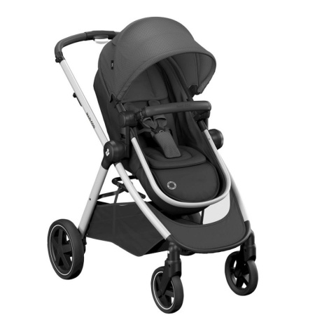 ZELIA Maxi-Cosi 2w1 + CabrioFix za 1zł, wózek głęboko-spacerowy, można przekształcić gondolę w siedzisko spac. - ESSENTIAL BLACK
