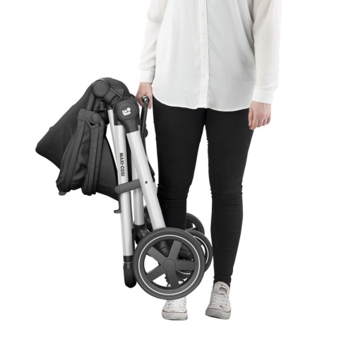 ZELIA Maxi-Cosi 2w1 + CabrioFix za 1zł, wózek głęboko-spacerowy, można przekształcić gondolę w siedzisko spac. - ESSENTIAL BLACK