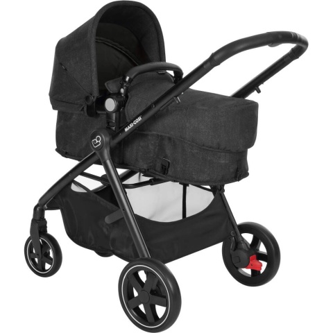 ZELIA Maxi-Cosi 2w1 + CabrioFix za 1zł, wózek głęboko-spacerowy, można przekształcić gondolę w siedzisko spac. - Nomad Black