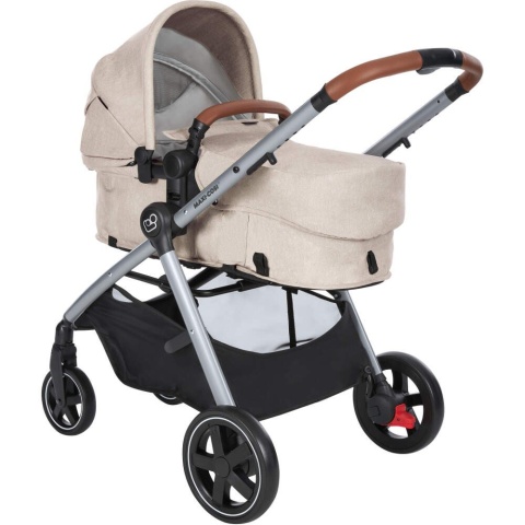 ZELIA Maxi-Cosi 2w1 + CabrioFix za 1zł, wózek głęboko-spacerowy, można przekształcić gondolę w siedzisko spac. - Nomad Sand