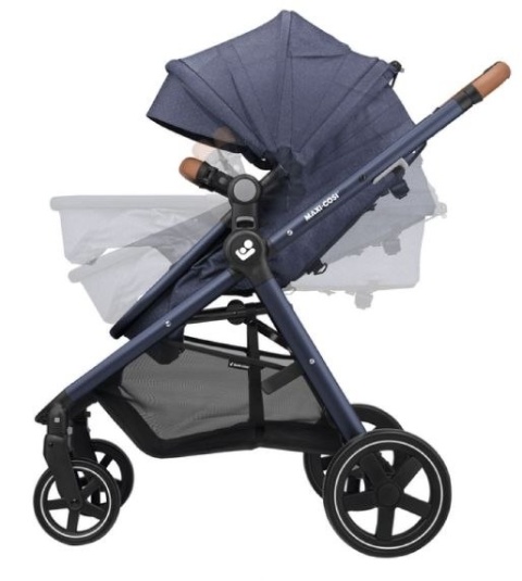 ZELIA Maxi-Cosi 2w1 + CabrioFix za 1zł, wózek głęboko-spacerowy, można przekształcić gondolę w siedzisko spac. - Sparkling Blue
