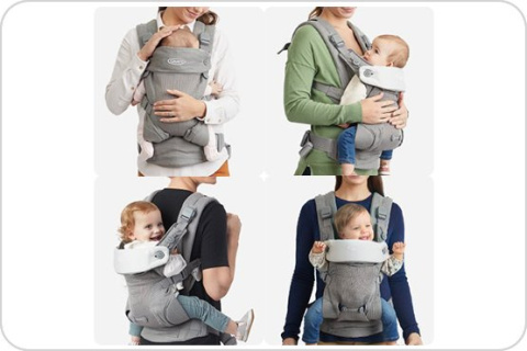 Graco Cradle Me 4in1 nosidło od 3,5 kg do 16 kg- Onyx Black