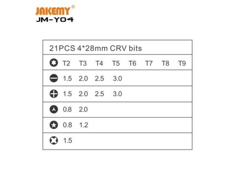 Wkrętak Elektryczny, Mini Wkrętarka + Bity + Podkładka Magnetyczna Jakemy