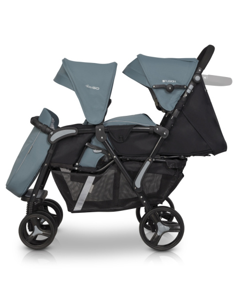 FUSION easyGO wózek spacerowy dla bliźniąt lub dla dzieci rok po roku typu „tandem” - Mineral
