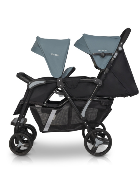 FUSION easyGO wózek spacerowy dla bliźniąt lub dla dzieci rok po roku typu „tandem” - Mineral