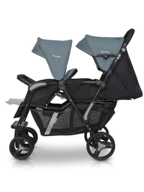 FUSION easyGO wózek spacerowy dla bliźniąt lub dla dzieci rok po roku typu „tandem” - Mineral