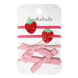 Rockahula Kids - 4 gumki do włosów Sweet Strawberry Glitter