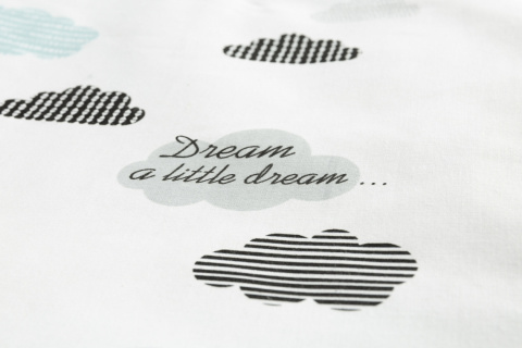 Sensillo Komplet do łóżeczka Plusz Karo - CHMURKI