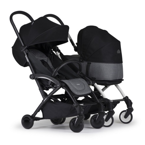 Wózek spacerowy Bumprider Connect 2 do 25 kg - stelaż czarny/siedzisko czarne