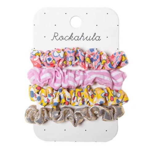 Rockahula Kids - 4 gumki do włosów Flower Power Mini Scrunchies