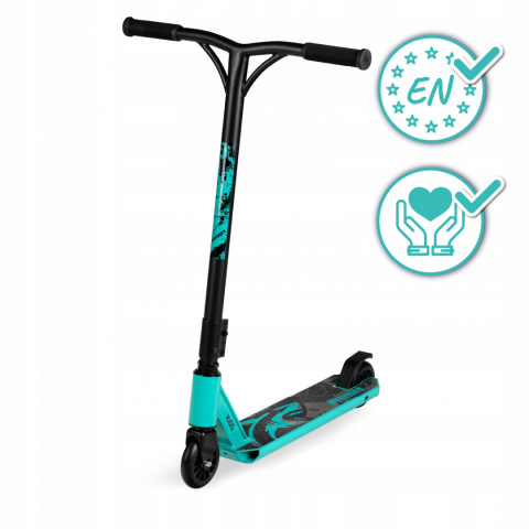 IVO Qkids Wzmocniona hulajnoga wyczynowa Freestyle do 100 kg - niebieska