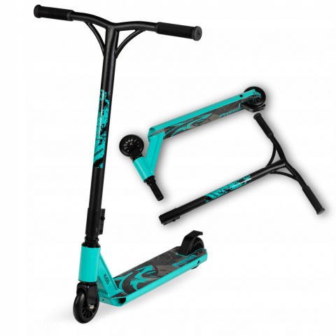 IVO Qkids Wzmocniona hulajnoga wyczynowa Freestyle do 100 kg - niebieska