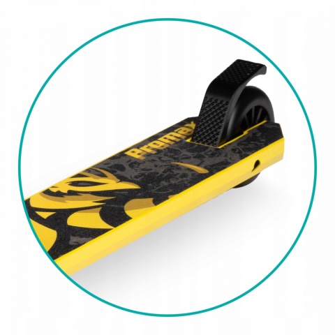 IVO Qkids Wzmocniona hulajnoga wyczynowa Freestyle do 100 kg - żółta