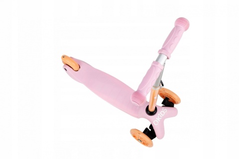 LUMIS Qkids Hulajnoga trójkołowa balansowa dla dzieci koła LED - pomarańczowa