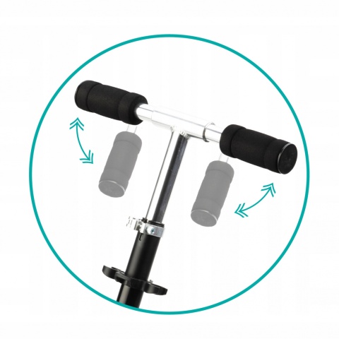 WEISS Qkids Duża hulajnoga dwukołowa do 100 kg - niebieska 2